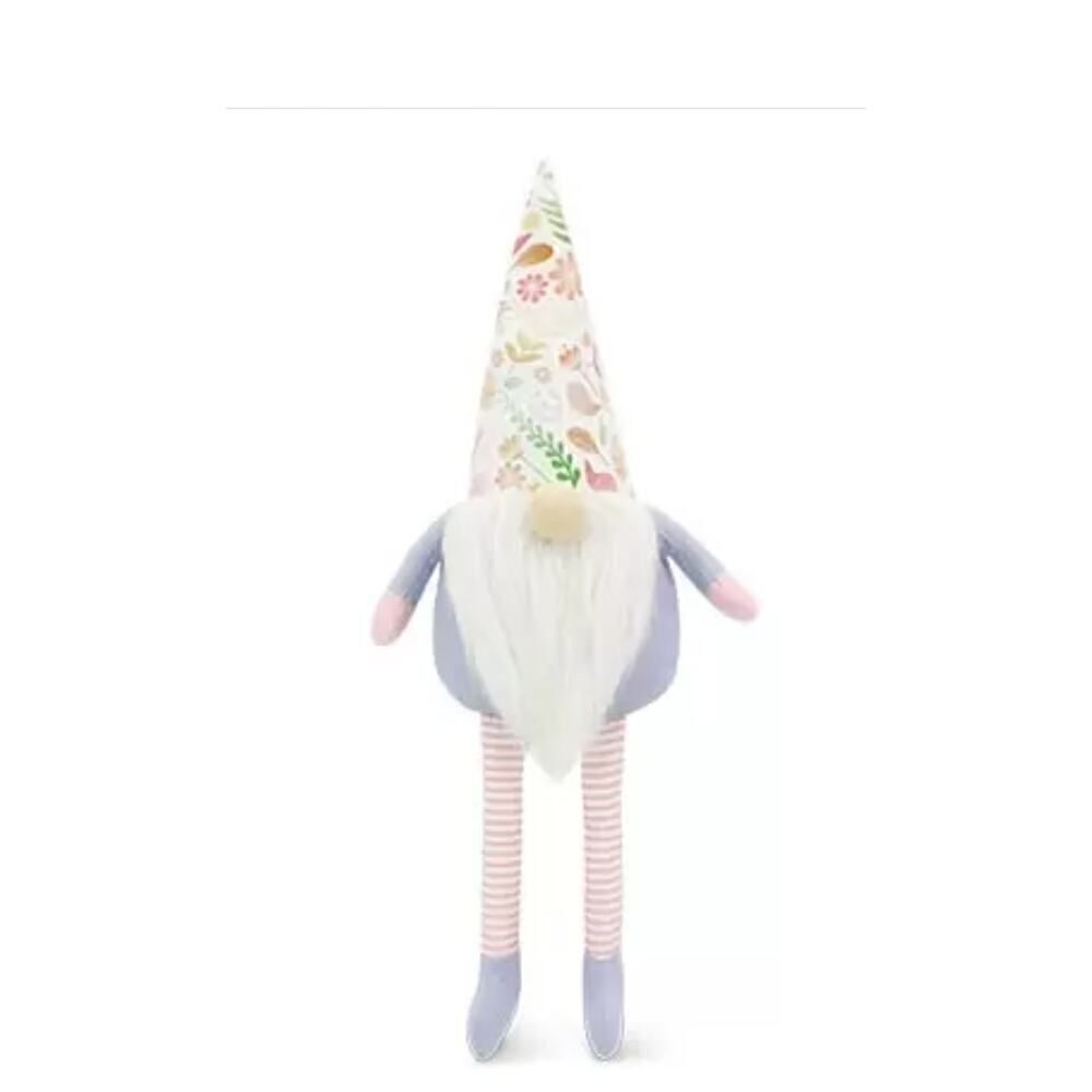 New! Springime Easter Decorative Shelf Gnome with Pastel Flowers!
